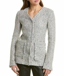 St. John Tweed Wool-Blend Jacket Women
