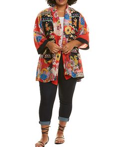 Johnny Was Plus Mishka Silk Kimono Women