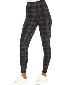 Three Dots Plaid Legging Women