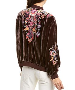 Johnny Was Ioana Silk-Blend Bomber Jacket Women -Anne Klein-shop 1411946433 RLLD 2