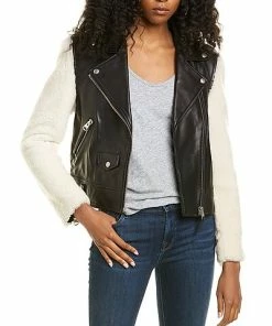Mackage Baya Leather Moto Jacket Women