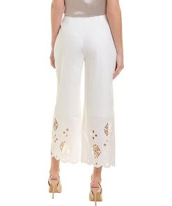 Elie Tahari Mbroidered Linen-Blend Pant Women -Anne Klein-shop 1411962790 RLLD 2