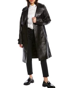 Mackage Trisha Leather Trench Coat Women