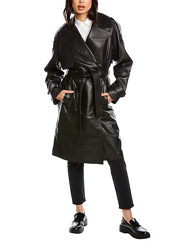 Trisha Leather Trench Coat Women Mackage Trisha Leather Trench Coat Women -Anne Klein-shop 1411979620 RLLD 4