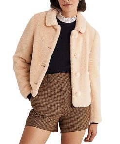 Boden Faux Fur Short Coat Women