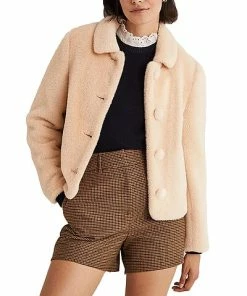 Boden Faux Fur Short Coat Women