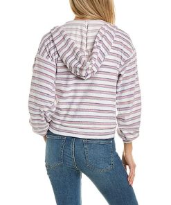 Roller Rabbit Sunrise Stripe Blair Zip Up Hoodie Women -Anne Klein-shop 1412520460 RLLD 2